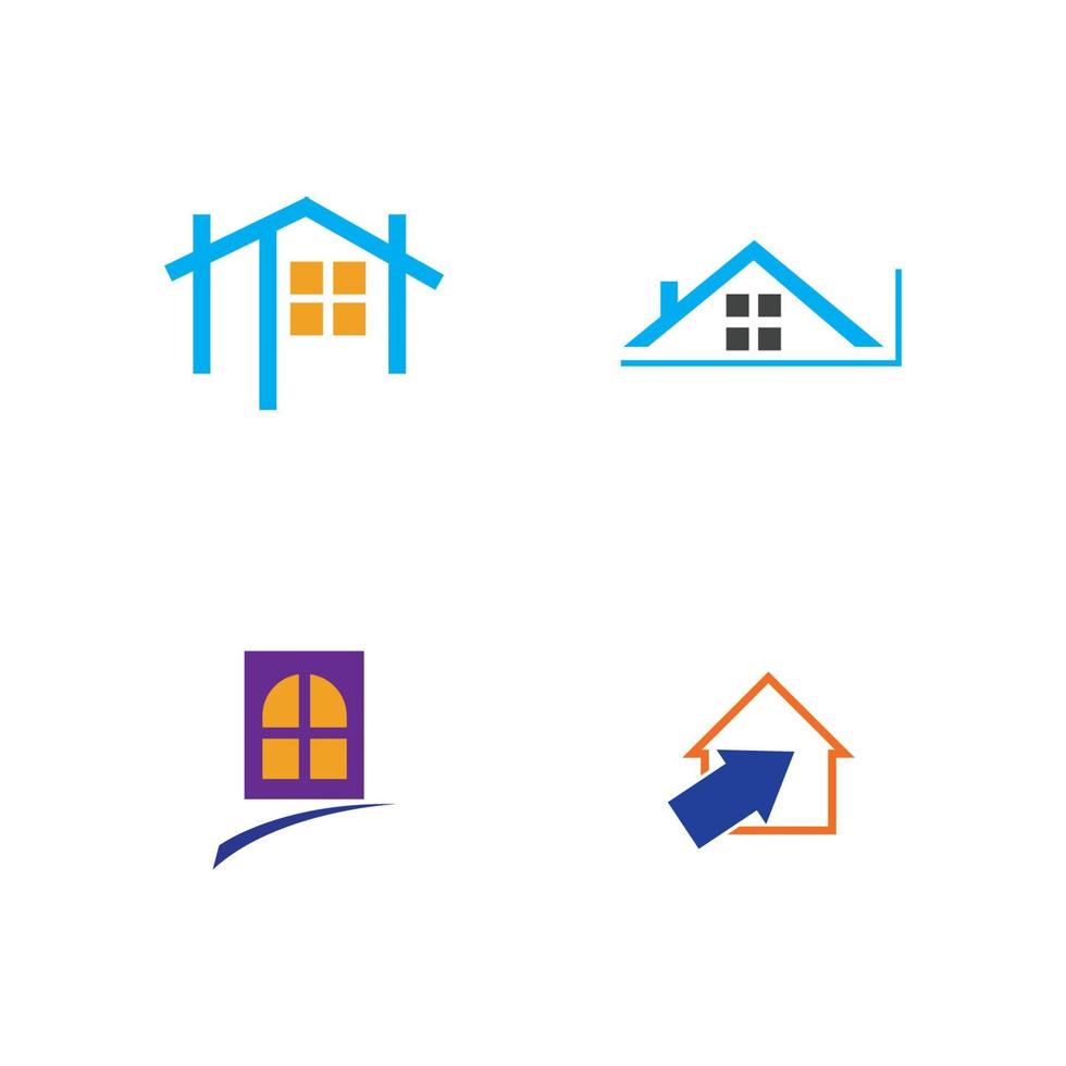 huis logo vector pictogram illustratie ontwerpsjabloon