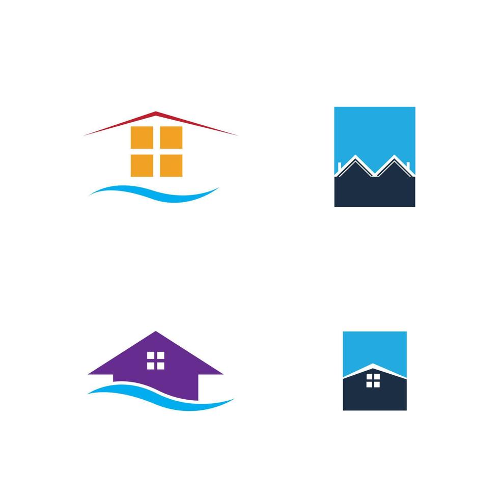 huis logo vector pictogram illustratie ontwerpsjabloon