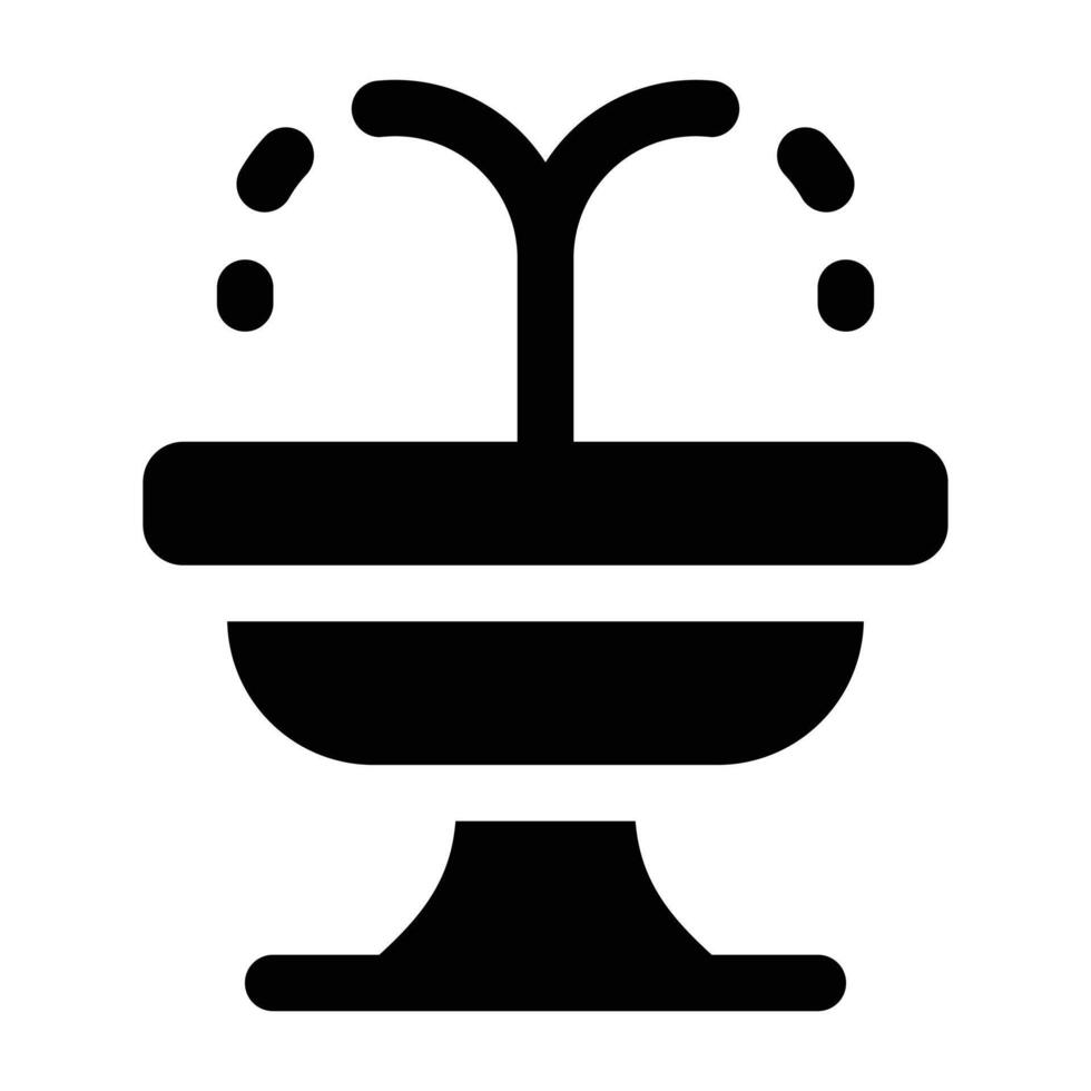 gemakkelijk fontein solide icoon. de icoon kan worden gebruikt voor websites, afdrukken Sjablonen, presentatie Sjablonen, illustraties, enz vector