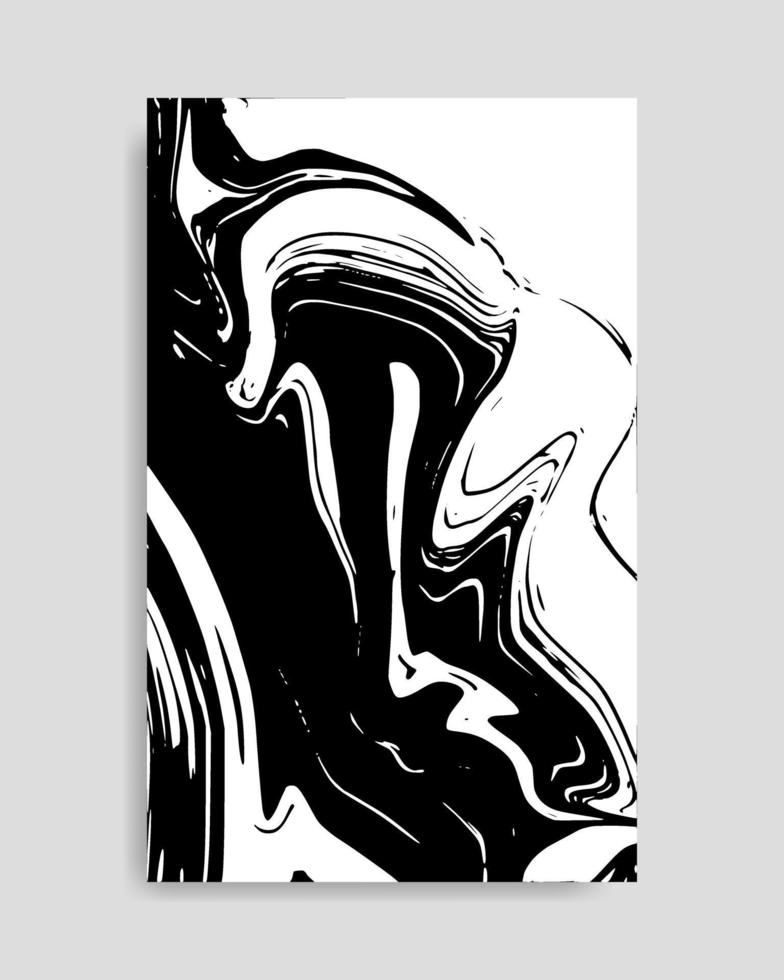 abstracte zwarte witte vloeibare marmeren achtergrond vector