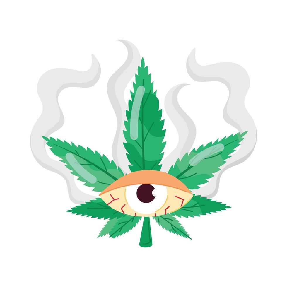 marihuana cultuur vlak stickers vector