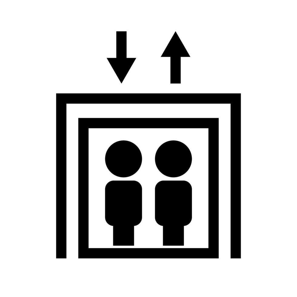 lift pictogram. faciliteit informatie. vector