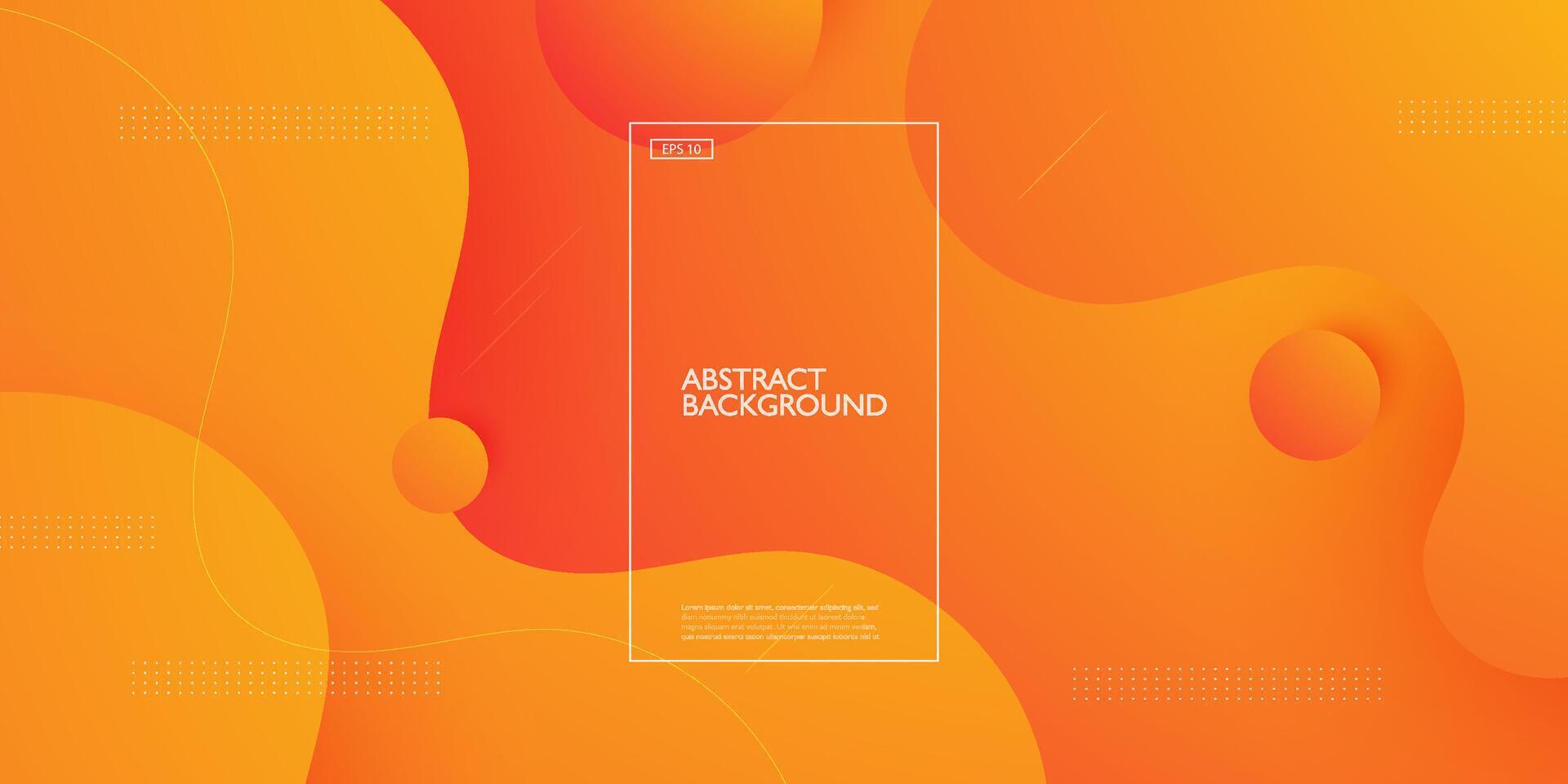 abstract kleurrijk oranje Golf achtergrond met golvend vloeistof vormen met meetkundig patroon. helder oranje achtergrond ontwerp. koel en modern concept. eps10 vector