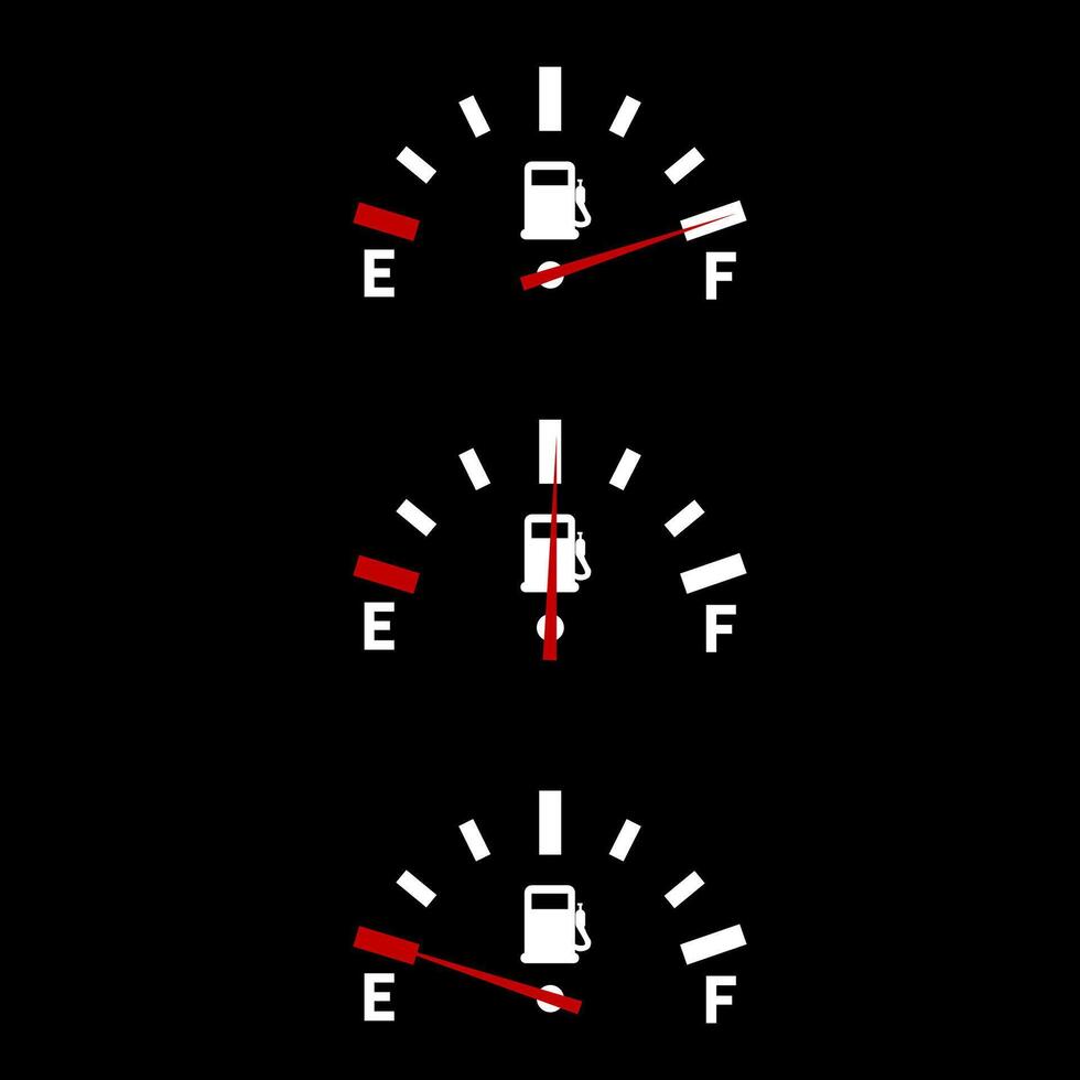 brandstof indicator meter. brandstof graadmeter. vector