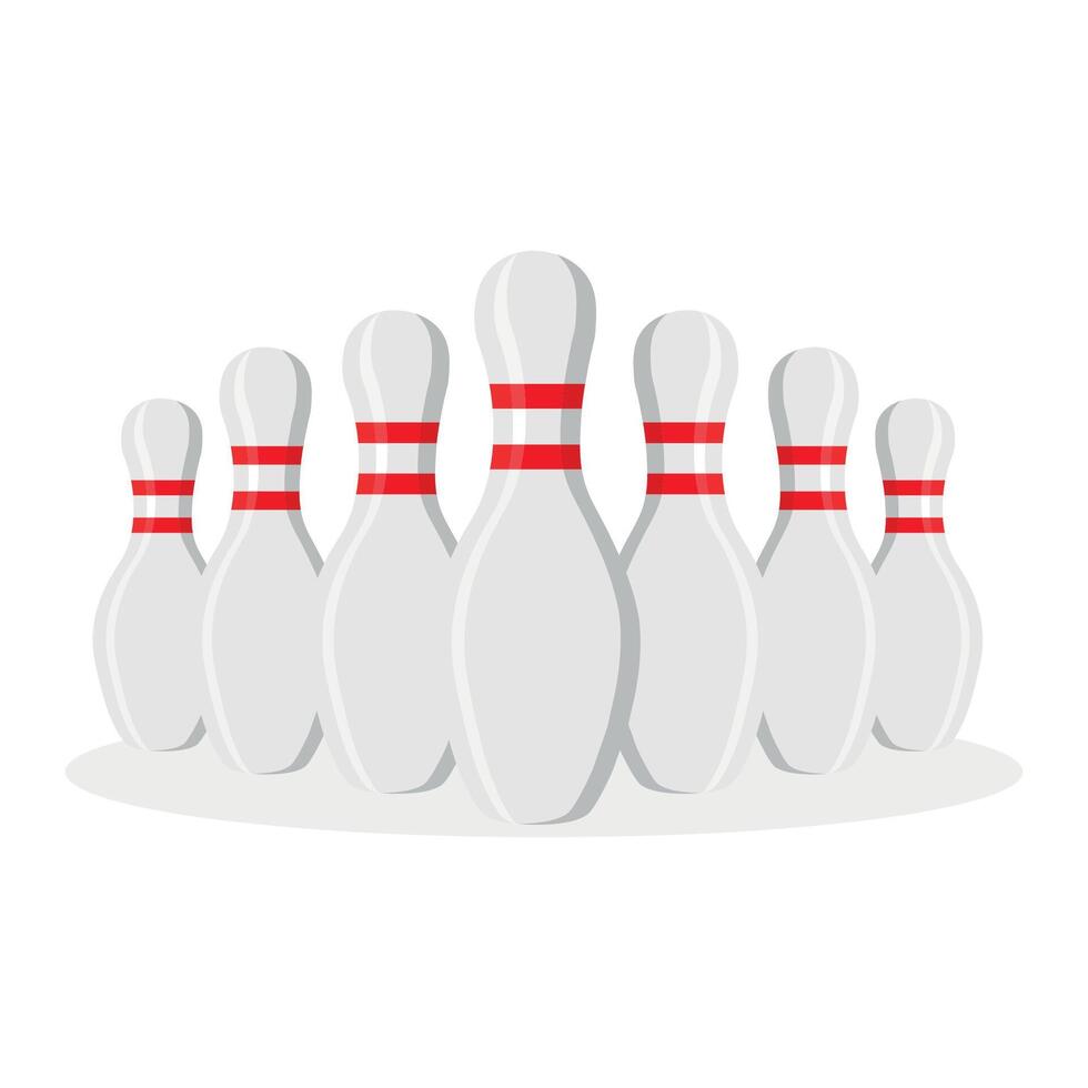 bowling Aan een wit achtergrond. illustratie vector