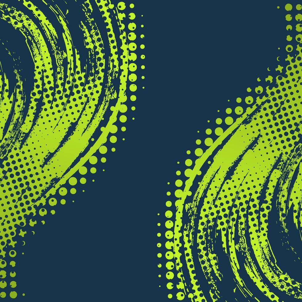 blauw en groen helling borstel achtergrond met halftone effect. sport achtergrond met grunge stijl. krassen en structuur elementen voor ontwerp vector