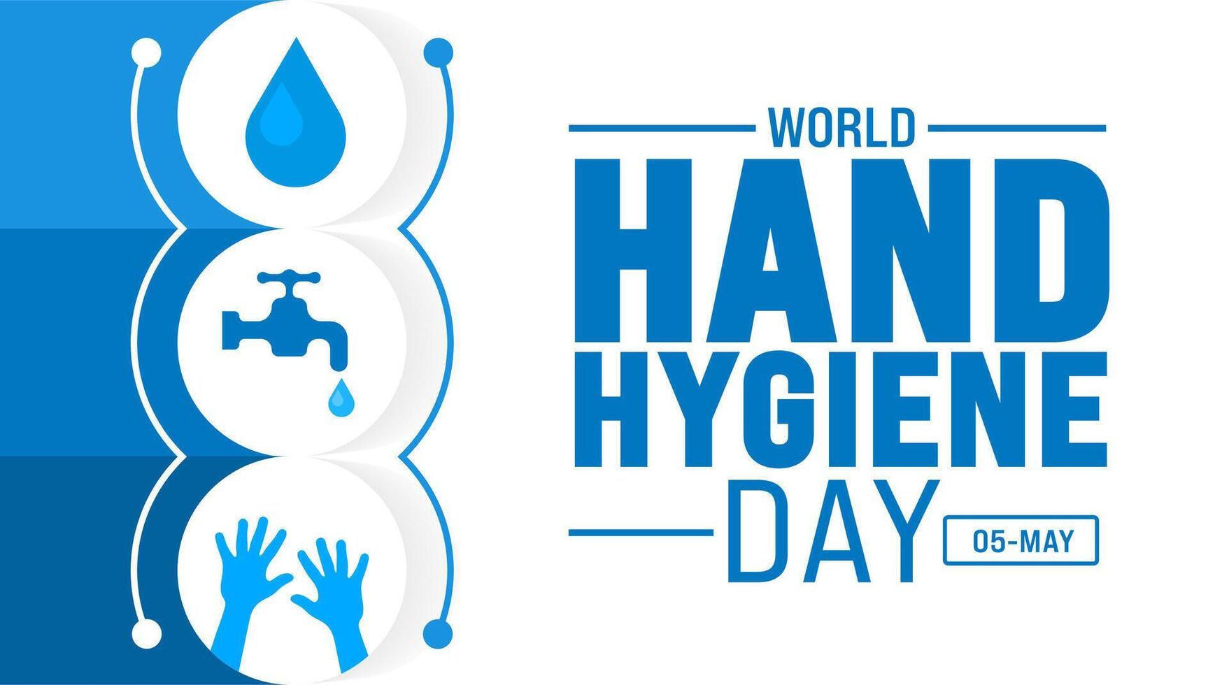 5 mei wereld hand- hygiëne dag achtergrond sjabloon. vakantie concept. gebruik naar achtergrond, banier, aanplakbiljet, kaart, en poster ontwerp sjabloon met tekst opschrift en standaard- kleur. vector