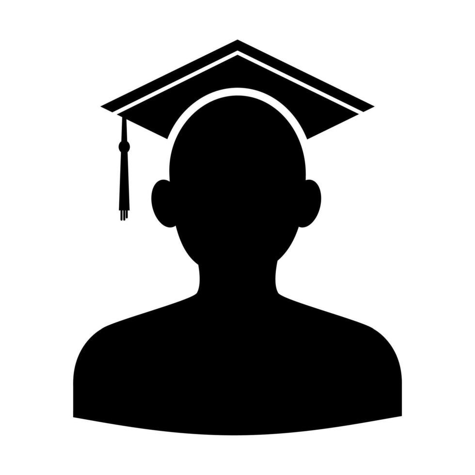 diploma uitreiking hoed vlak icoon onderwijs symbool klasse van teken voor grafisch ontwerp, logo, web plaats, sociaal media, mobiel app, ui illustratie vector