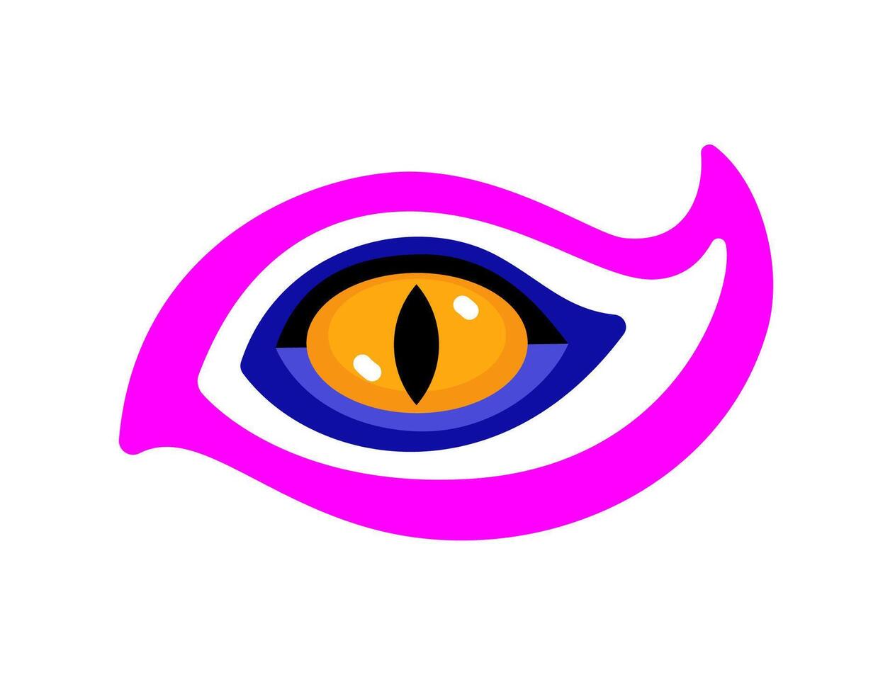 beest mystiek oog in decoratief vorm geven aan. kleur illustratie geïsoleerd Aan wit achtergrond. vector
