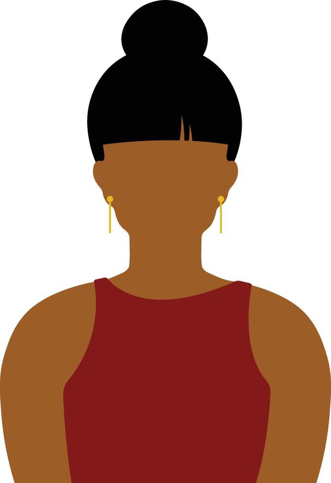 Afrikaanse vrouw avatar in vlak ontwerp. geïsoleerd illustratie Aan wit achtergrond. vector