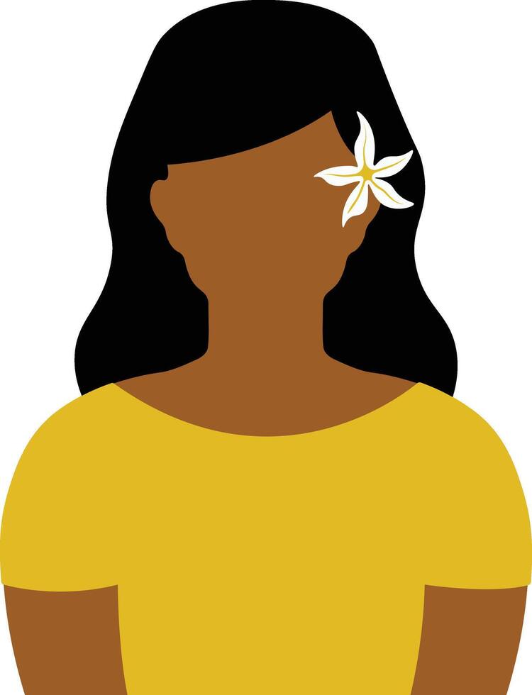 Afrikaanse vrouw avatar in vlak ontwerp. geïsoleerd illustratie Aan wit achtergrond. vector