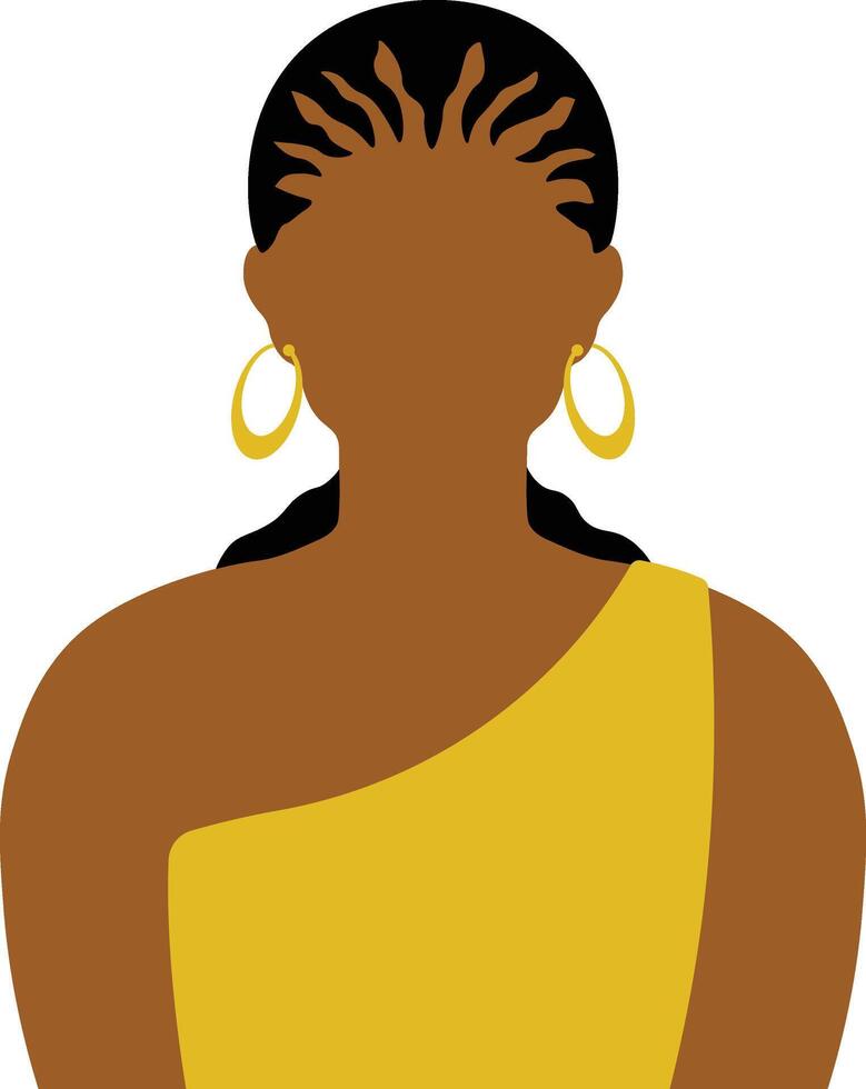 Afrikaanse vrouw avatar in vlak ontwerp. geïsoleerd illustratie Aan wit achtergrond. vector