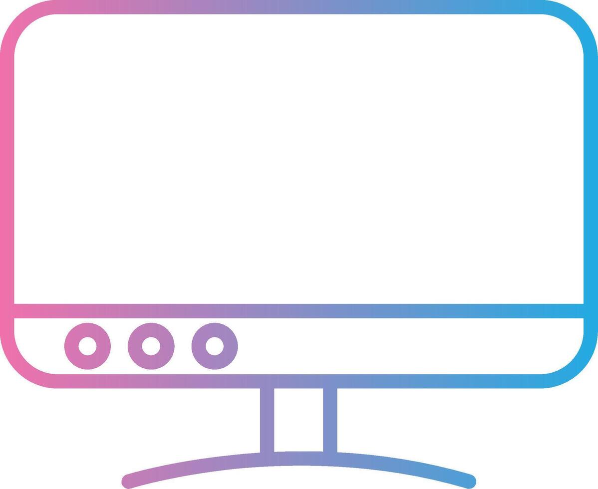 TV lijn helling icoon ontwerp vector