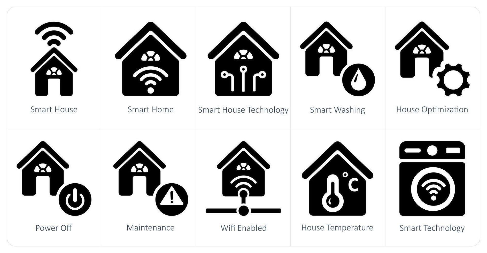 een reeks van 10 slim huis pictogrammen net zo slim huis, slim huis, slim huis technologie vector