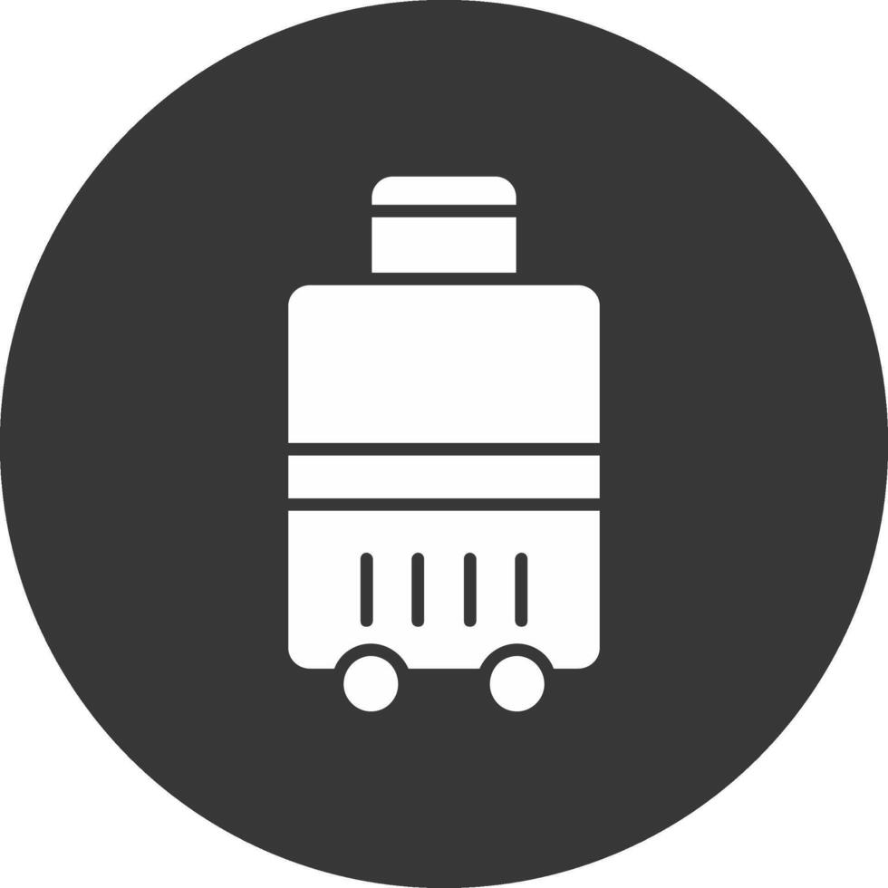 bagage glyph omgekeerd pictogram vector