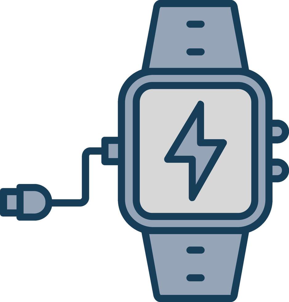 opladen lijn gevulde grijs icoon vector