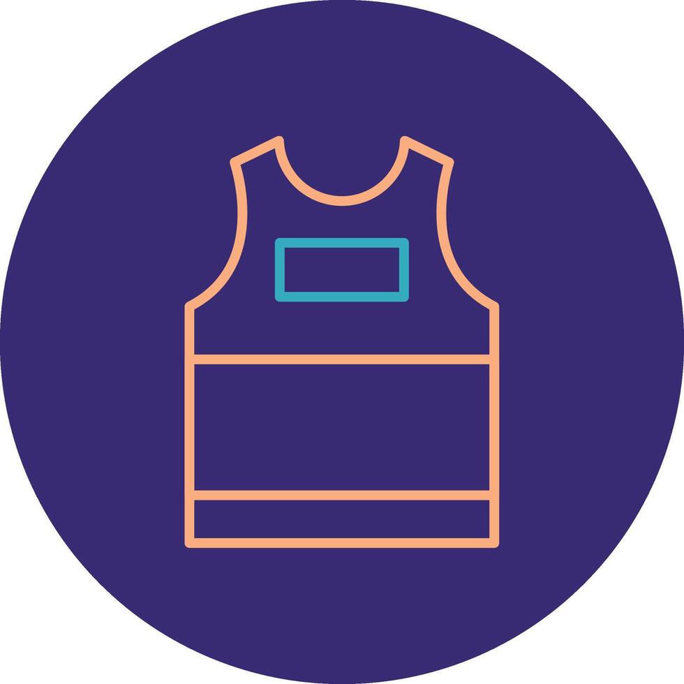 tank top lijn twee kleur cirkel icoon vector