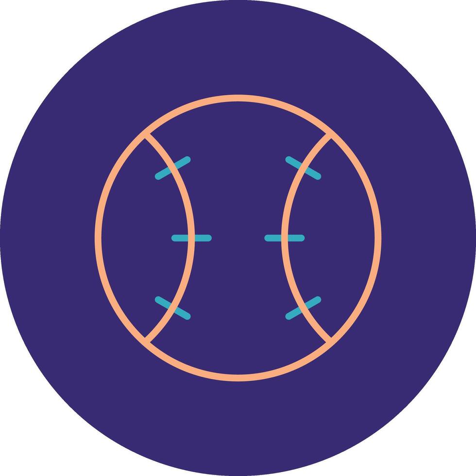 basketbal lijn twee kleur cirkel icoon vector