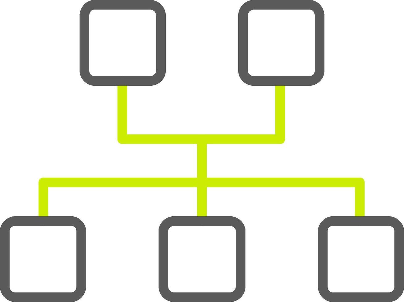 sitemap lijn twee kleur icoon vector