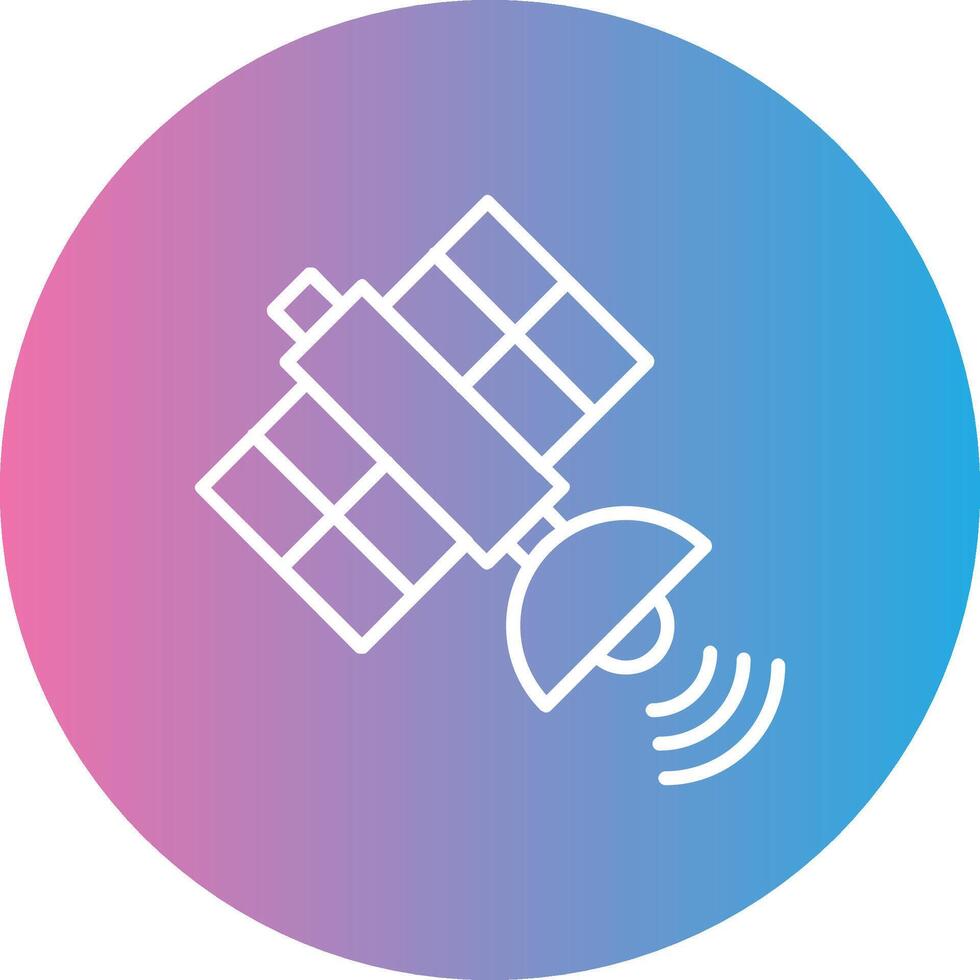 satelliet lijn helling cirkel icoon vector