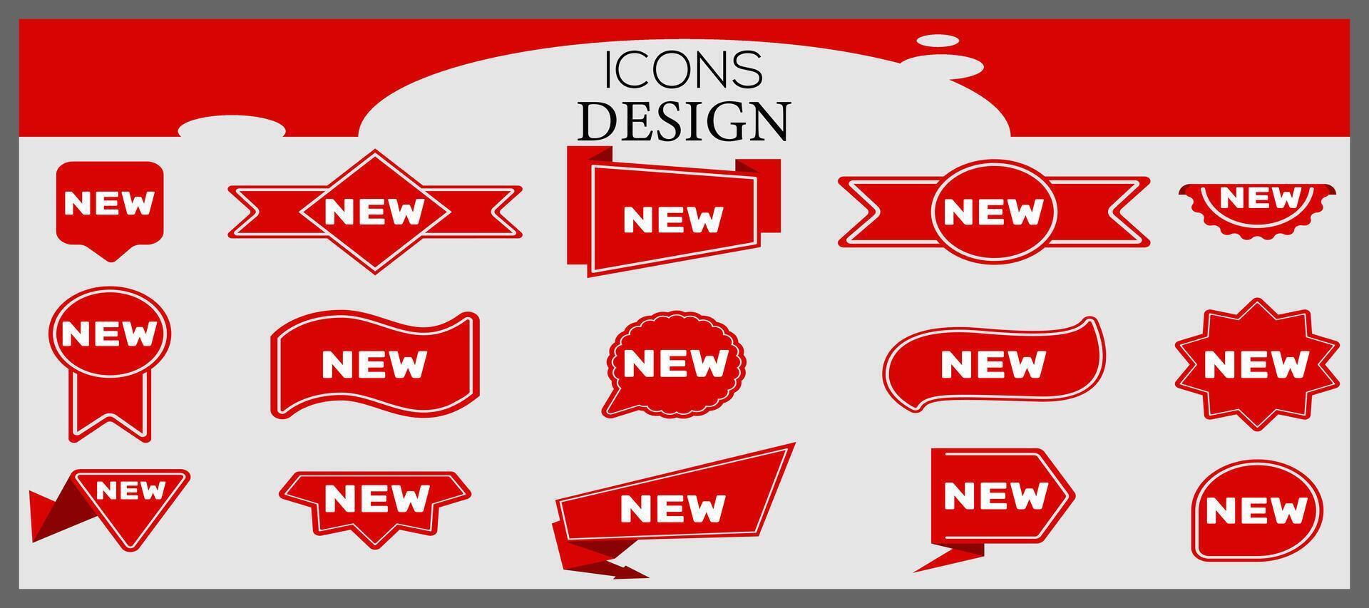 nieuw ontwerp icoon sjabloon vector