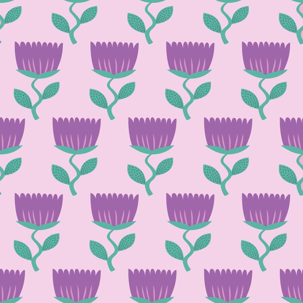 wijnoogst naadloos bloemen patroon. een achtergrond van helder kleuren Aan een roze achtergrond. grafiek voor het drukken Aan oppervlakken en web ontwerp. vector