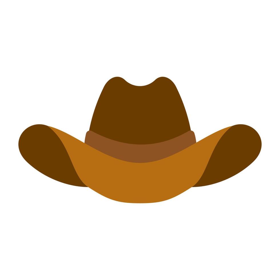 bruin cowboy hoed icoon vector