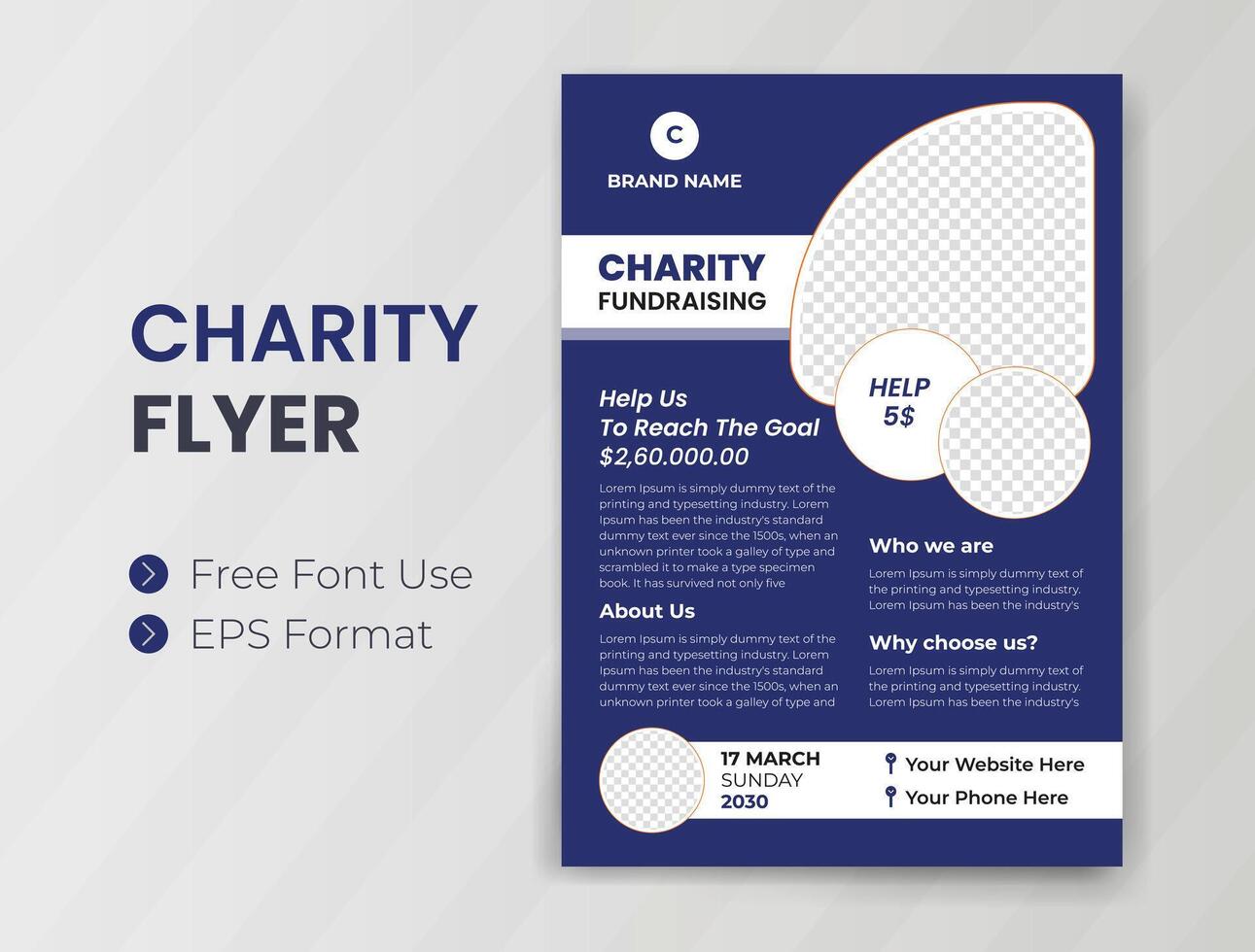 liefdadigheid folder ontwerp en evenement fondsenwerving banier vrijwilliger bijdrage poster sjabloon vector