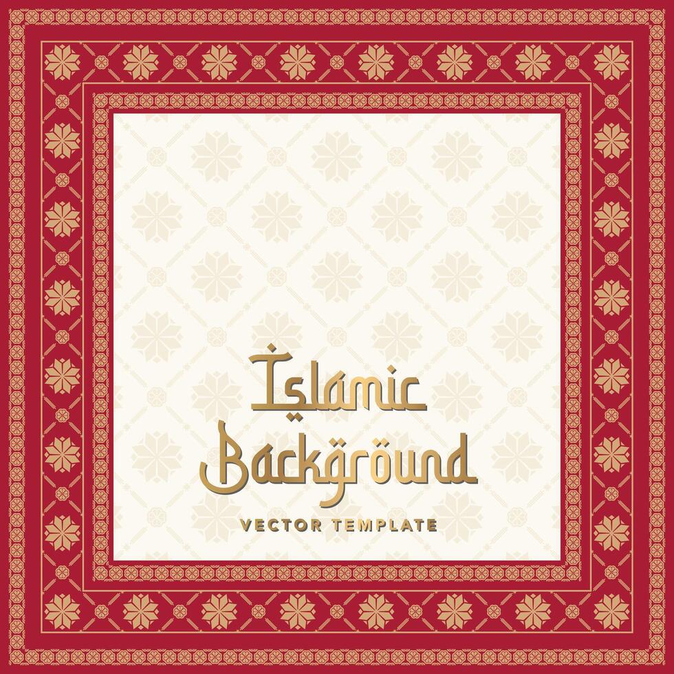 luxe en elegant Islamitisch achtergrond met een decoratief kader en een plaats voor tekst vector