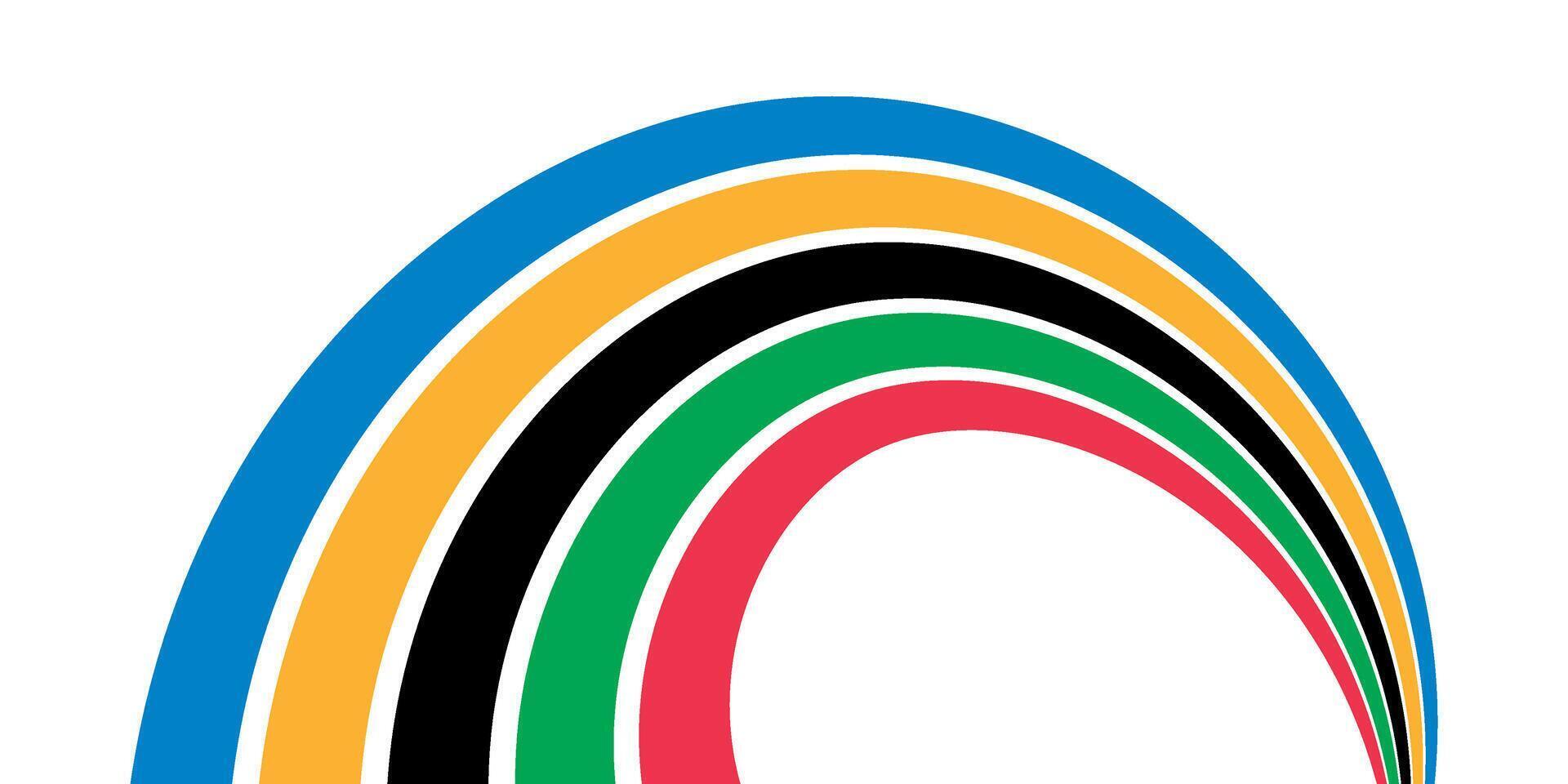 olympisch spellen regenboog Aan wit achtergrond. illustratie. vector