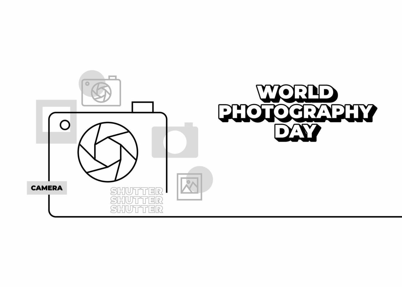 wereld fotografie dag vector