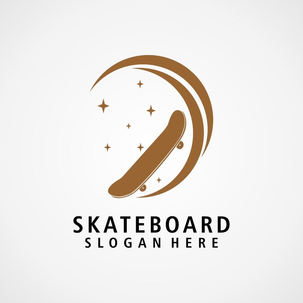 skateboard logo ontwerp illustratie vector