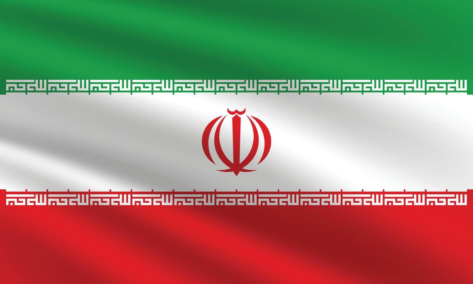 nationaal vlag van iran. ik rende vlag. golvend ik rende vlag. vector