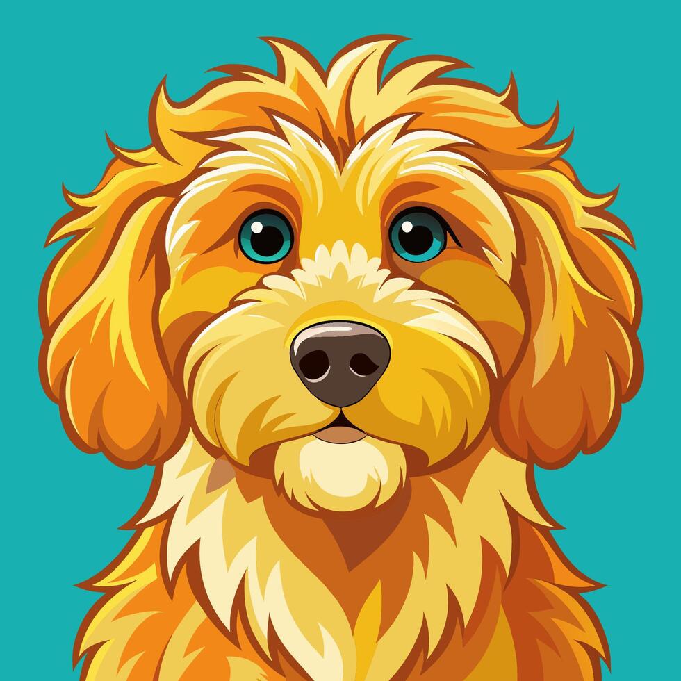 icoon. schattig gouden retriever. vector