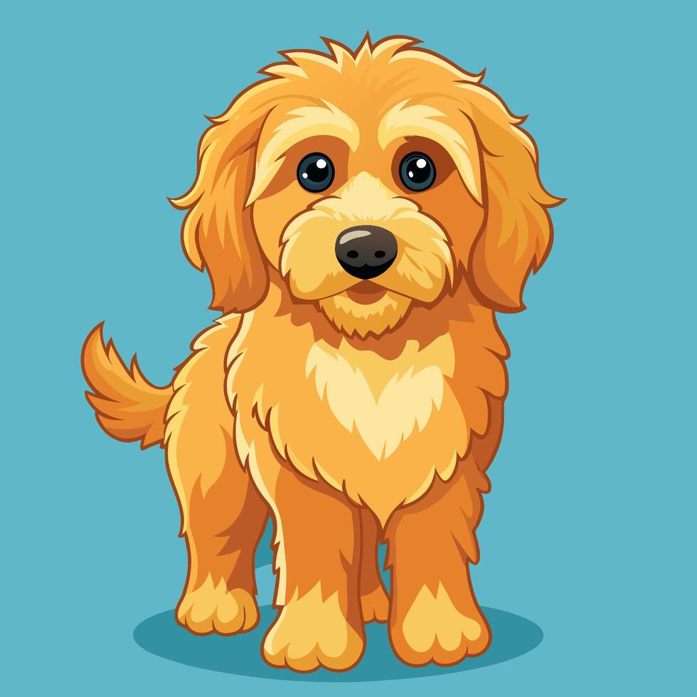 icoon. schattig gouden retriever. vector