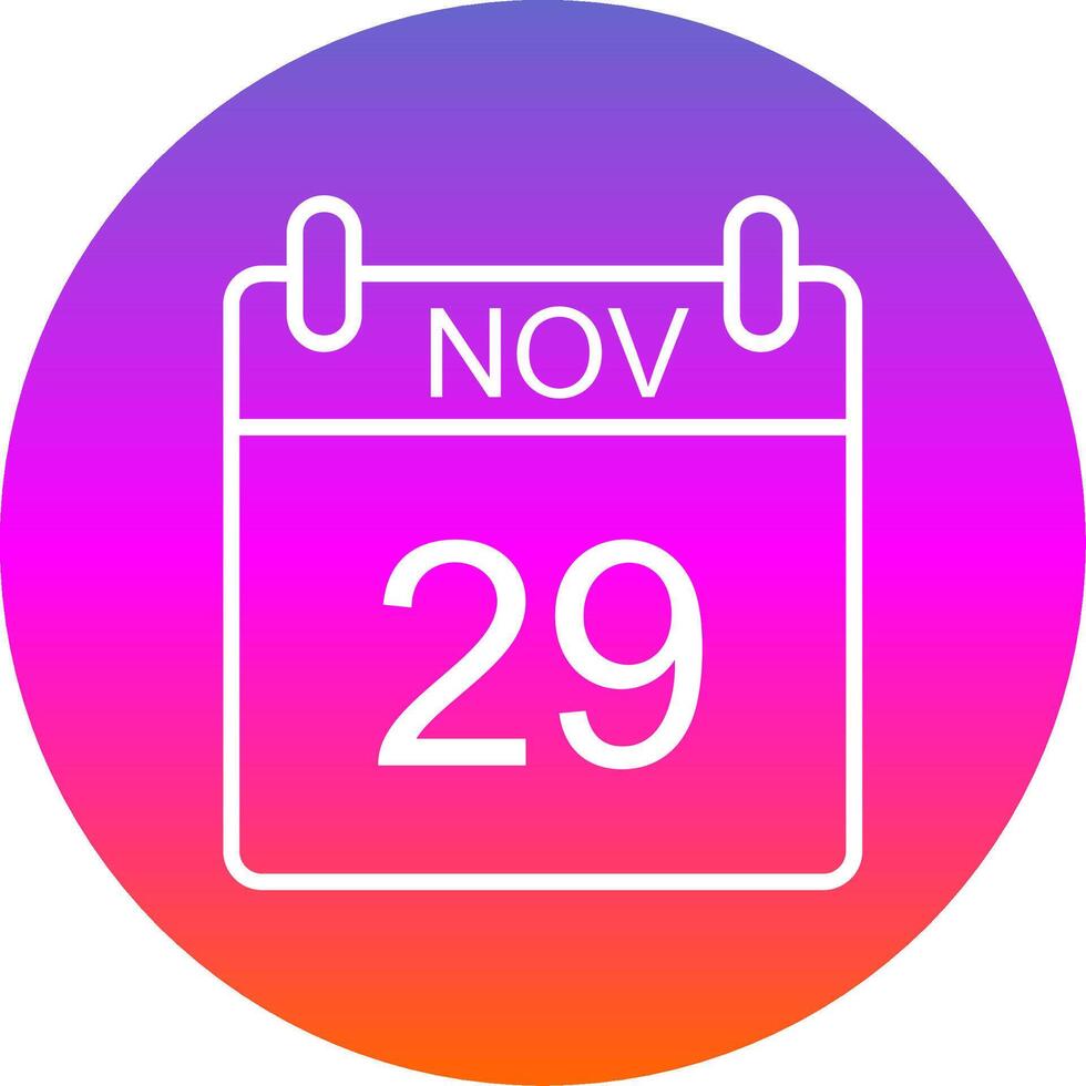 november lijn helling cirkel icoon vector