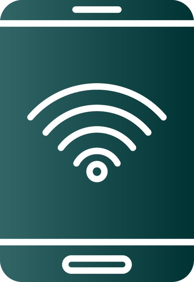 Wifi glyph helling icoon vector