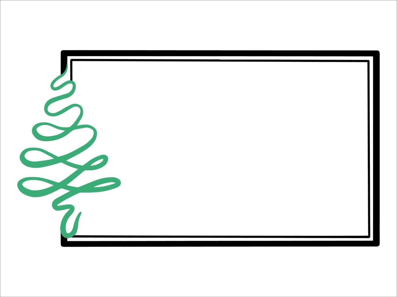 Kerstmis kader boom achtergrond illustratie vector