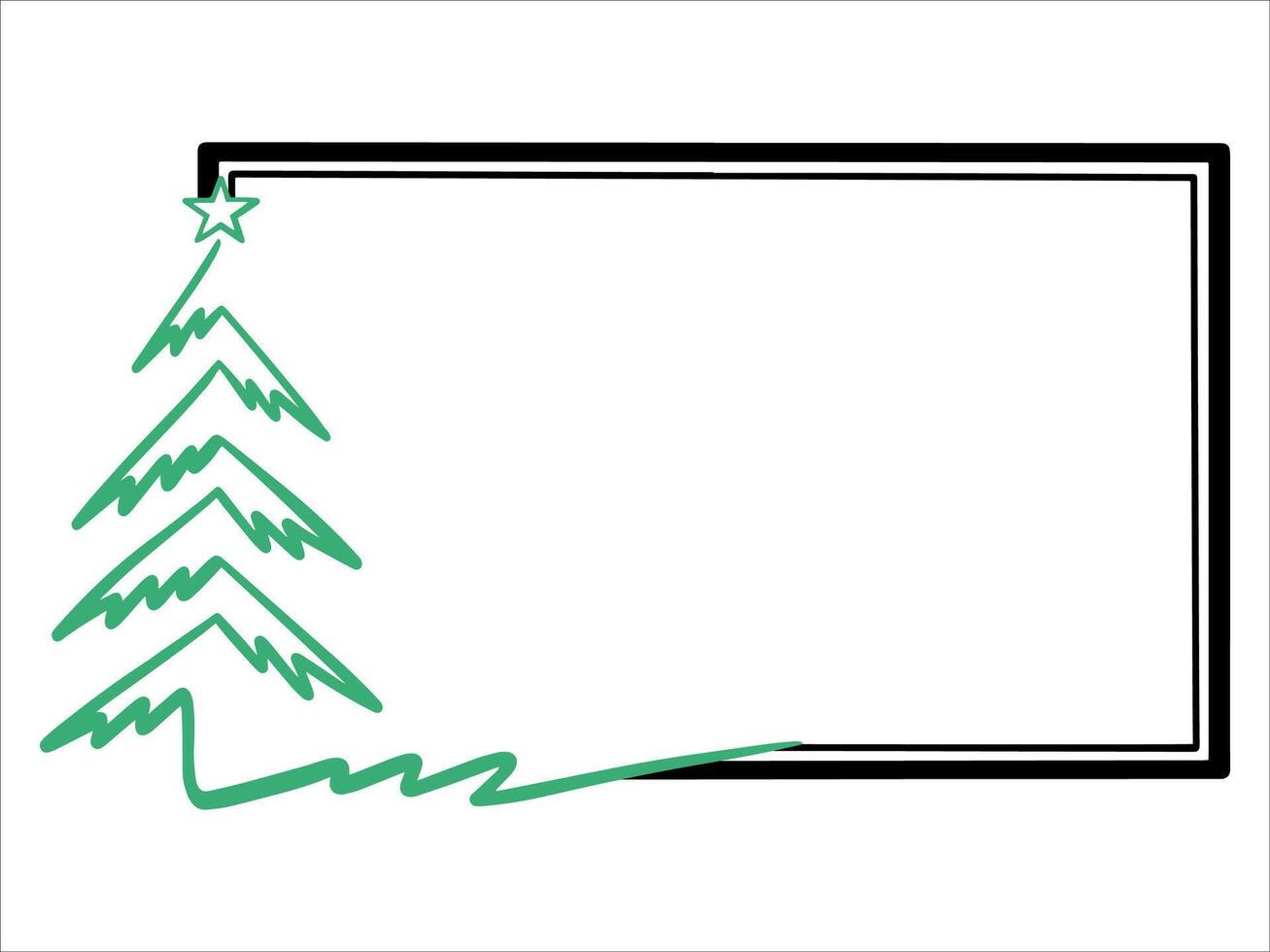 kader achtergrond Kerstmis boom illustratie vector