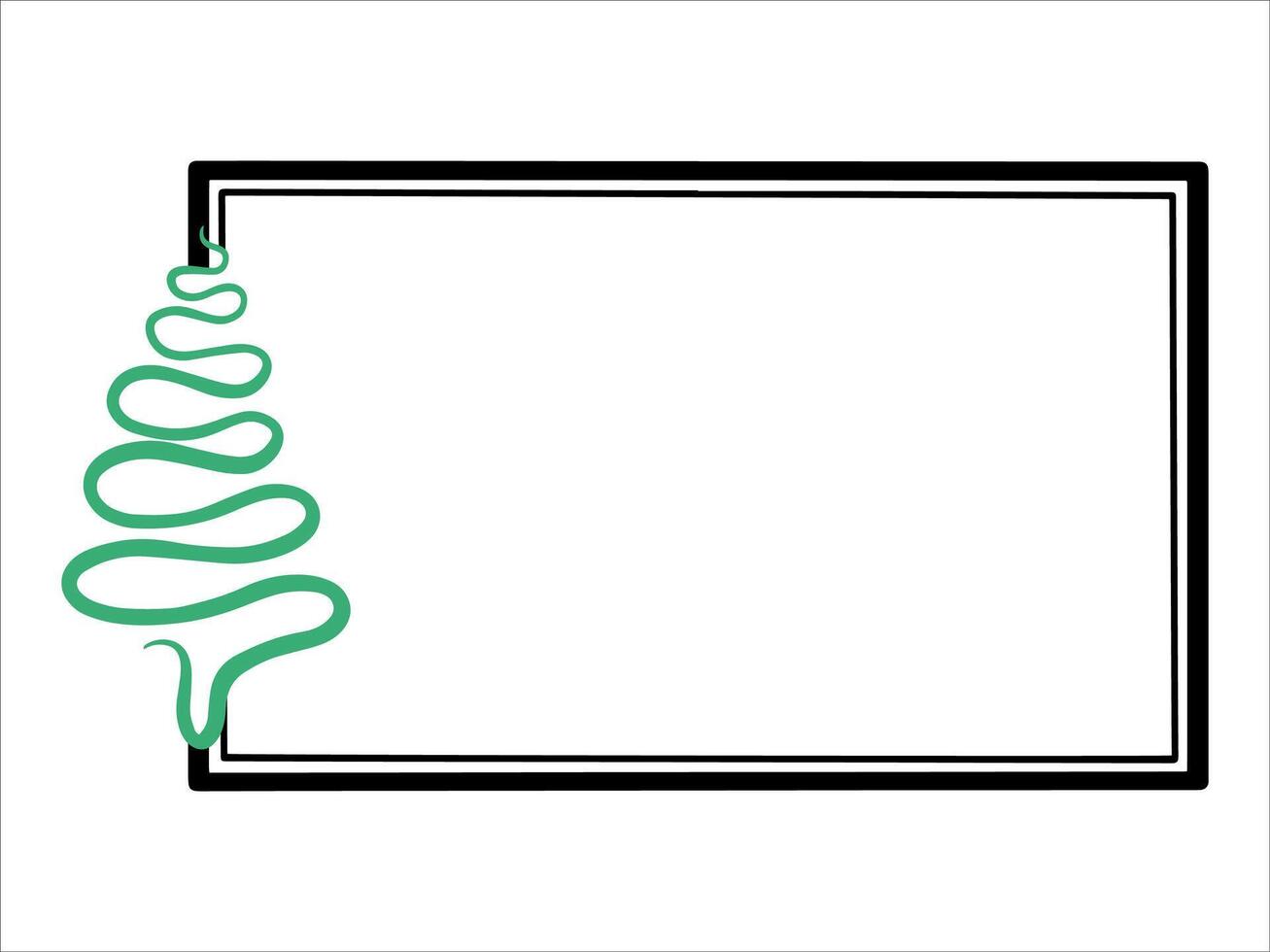 kader achtergrond Kerstmis boom illustratie vector