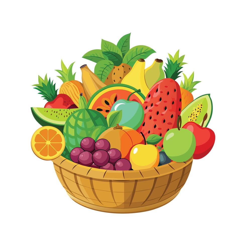 een verscheidenheid van fruit illustratie vector