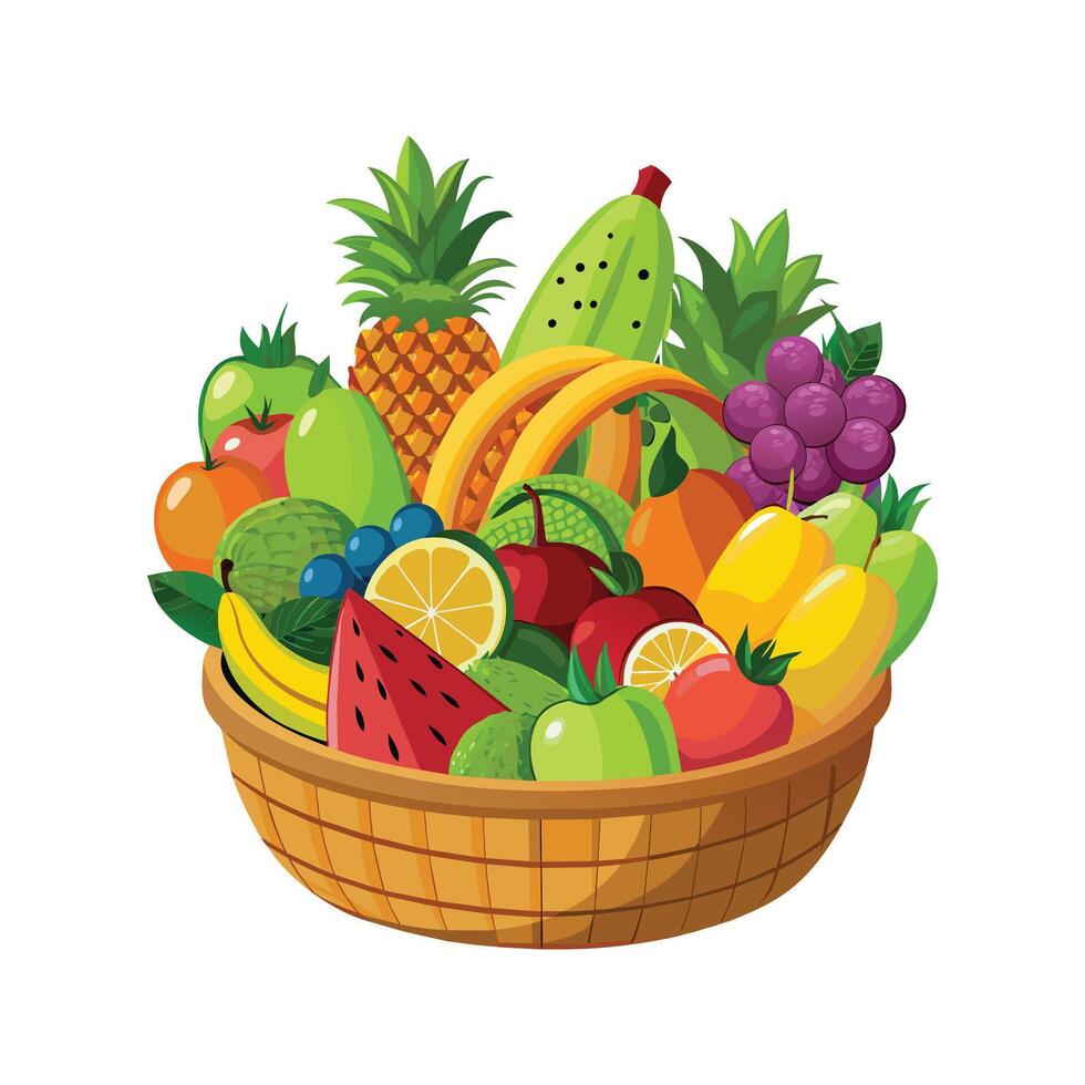 een verscheidenheid van fruit illustratie vector