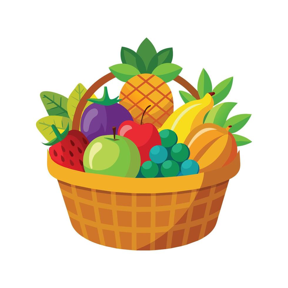 een verscheidenheid van fruit illustratie vector