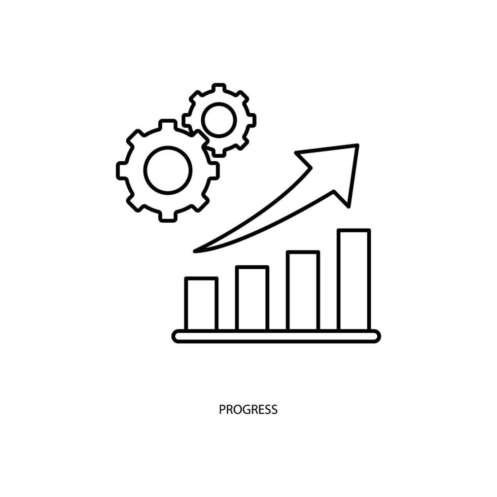 vooruitgang concept lijn icoon. gemakkelijk element illustratie. vooruitgang concept schets symbool ontwerp. vector