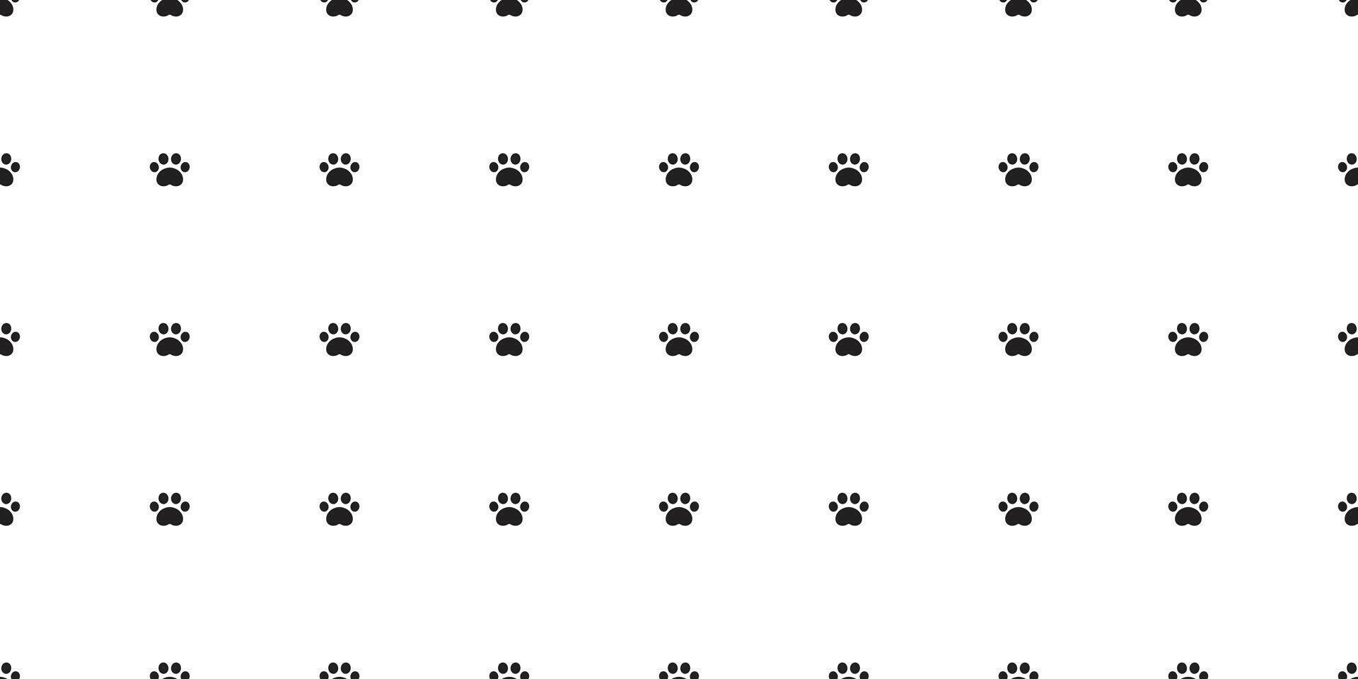 hond poot naadloos patroon kat voetafdruk beer Frans bulldog katje tekenfilm geïsoleerd tegel achtergrond herhaling behang sjaal tekening illustratie ontwerp vector