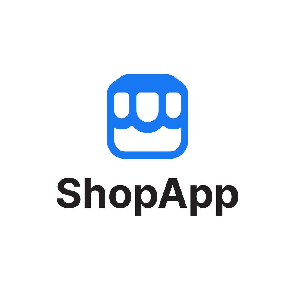 online winkel ecommerce kleinhandel app logo vector