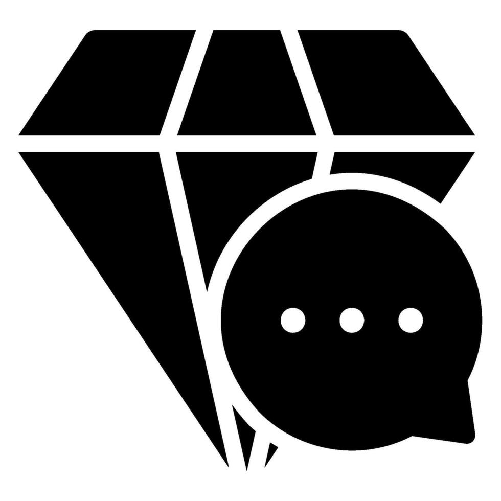 diamant glyph icoon vector