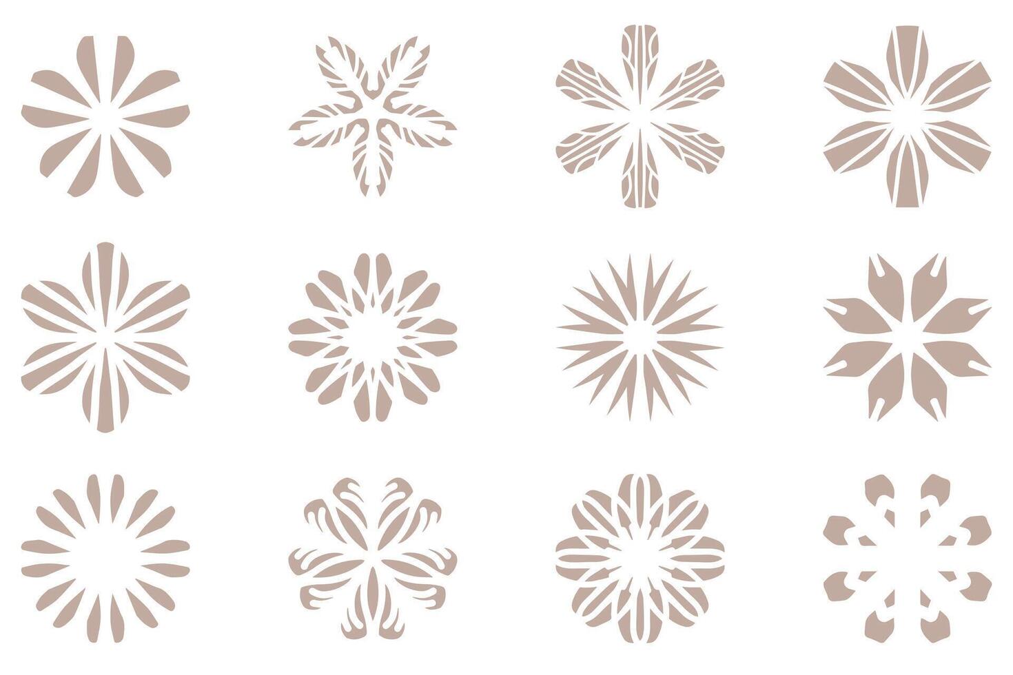 botanisch bloem ontwerp set. decoratief bloemen vector