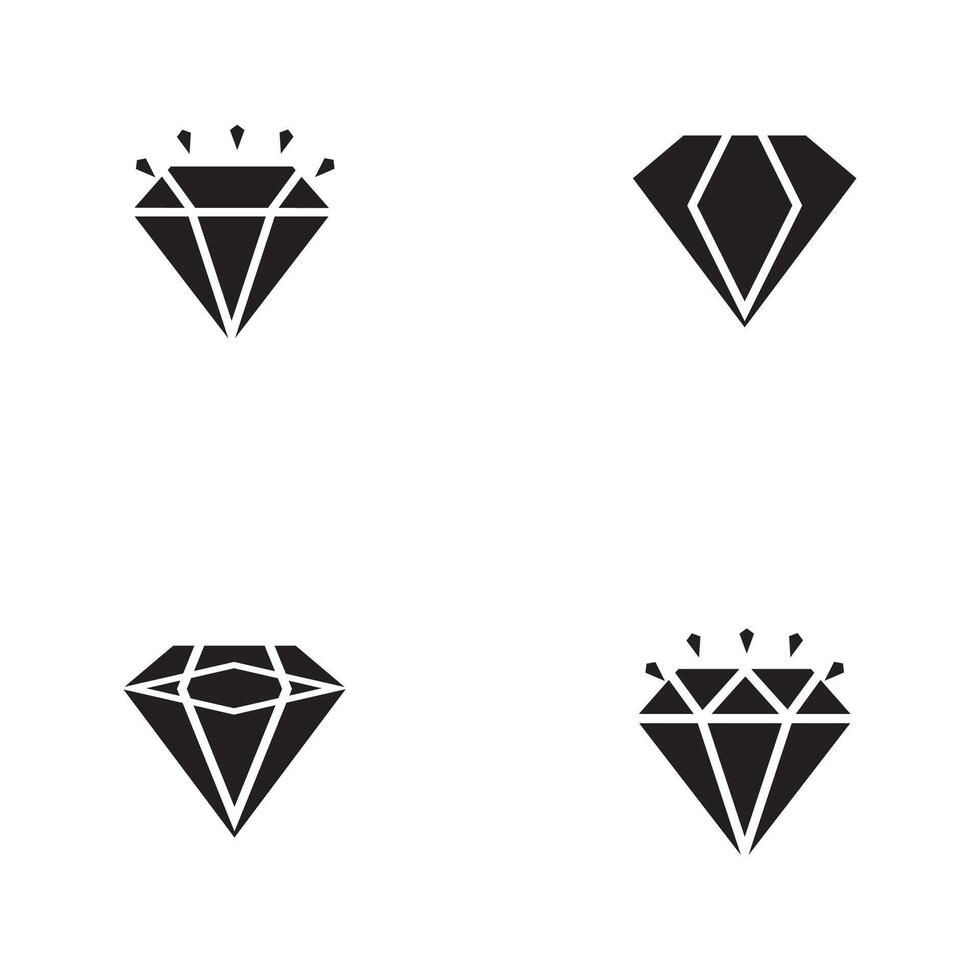 diamant logo sjabloon icoon illustratie ontwerp vector