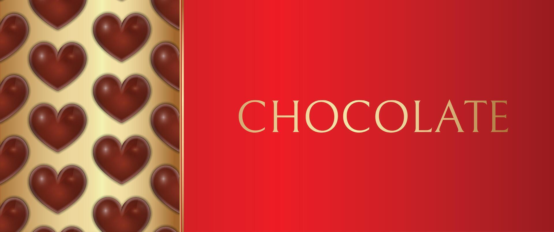 hart vorm chocola toetje rood illustratie achtergrond banier vector